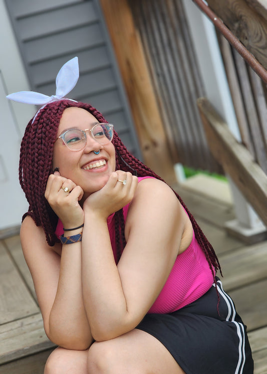 White Arona Hair Bow